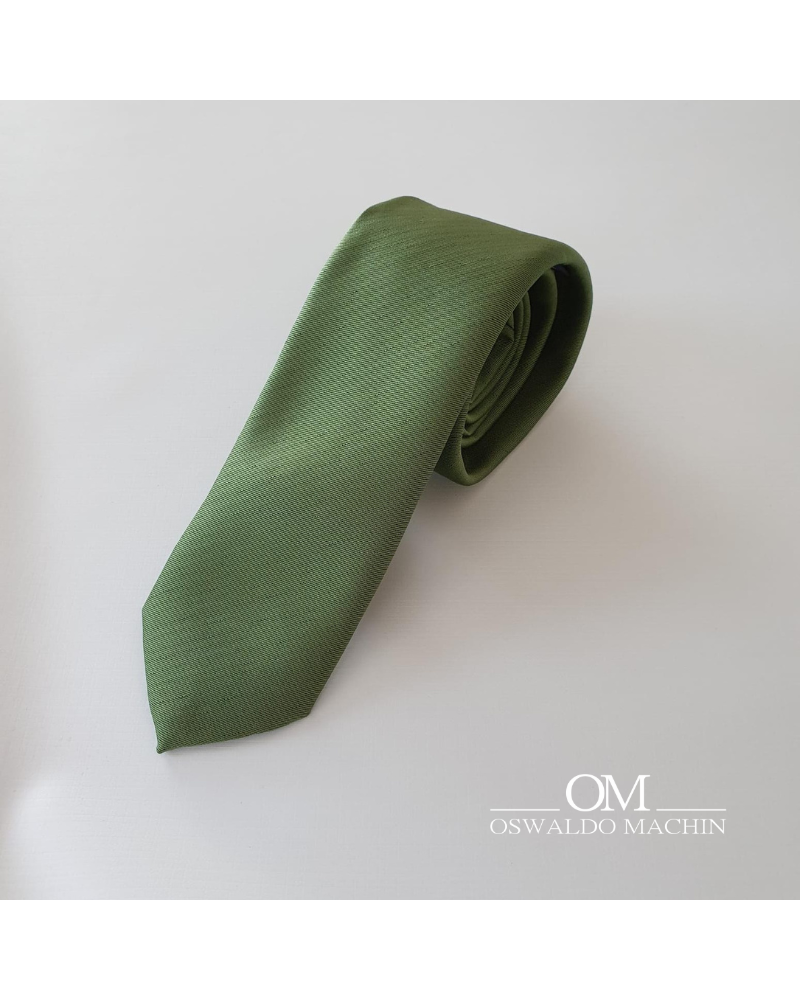 Corbata de seda verde