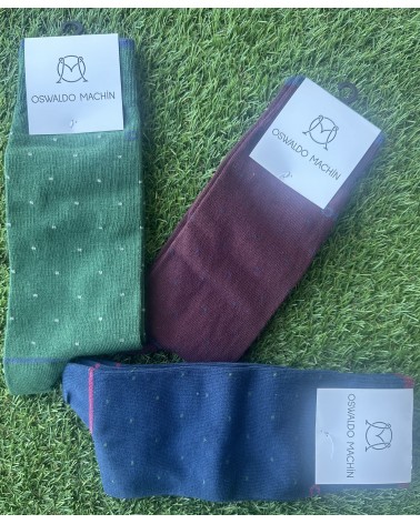 Calcetines de Algodón Burdeos con Lunares | Oswaldo Machín Calcetines de Algodón Burdeos con Lunares | Oswaldo Machín