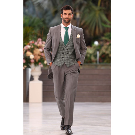 Traje Gris Elegante Tipo Frac | Look Sofisticado Elegante Hombre