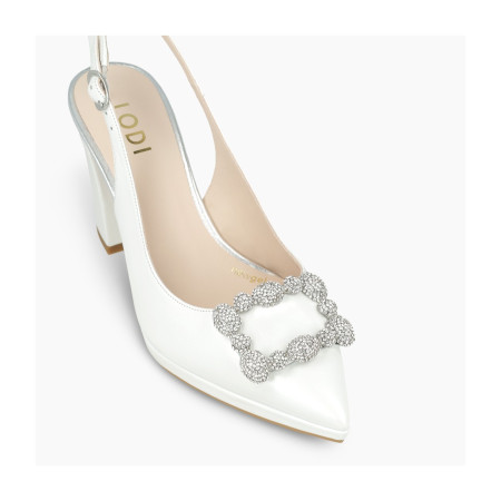 Zapatos Novia Tacón Ancho y Cristales