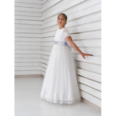 HOLANDA | Vestido Comunión | Tul Bordado y Plumeti | Oswaldo Machín