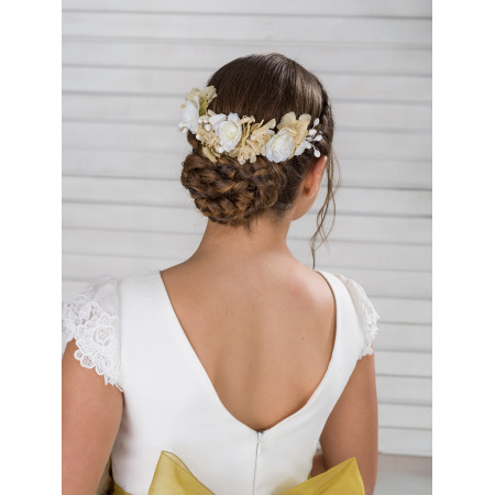 HUNGRÍA | Vestido Comunión | Gazar Rústico y Tul Mórbido | Oswaldo Machín