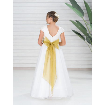 HUNGRÍA | Vestido Comunión | Gazar Rústico y Tul Mórbido | Oswaldo Machín