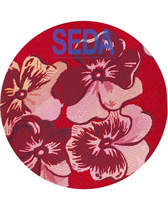 Corbata roja con estampado de flores