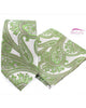 Pack corbata y pañuelo con estampado de cachemir verde