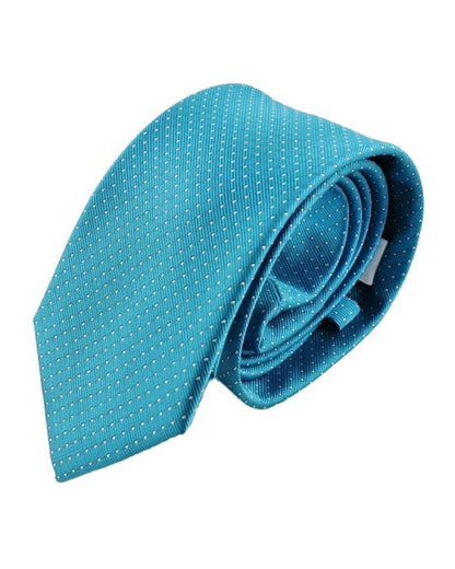 Corbata verde agua/azul /marino- con puntos blancos