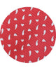 Corbata roja con dibujos de gotas en blanco