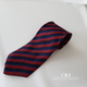 Corbata de rayas azul marina y roja