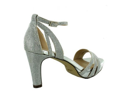 Sandalia glitter tres tiras - tacón bajo