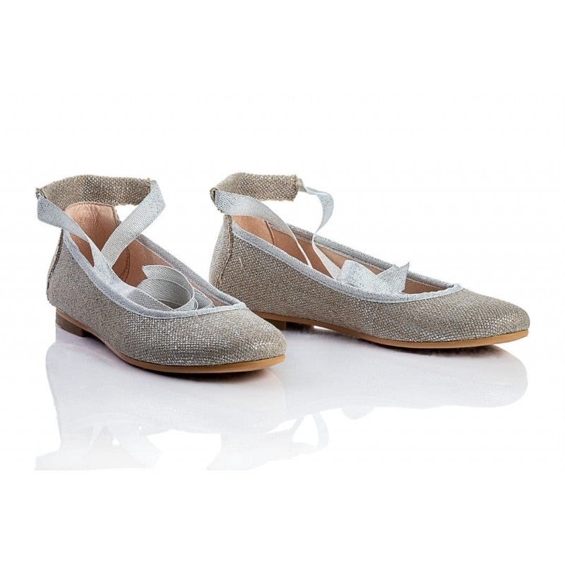 Bailarina lino con lazada brillo
