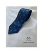 Corbata diseño cactus fondo azul marino