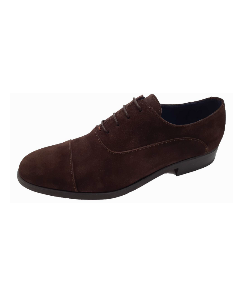 Zapato de ante marrón chocolate
