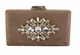 Clutch Antelina Crudo con broche cristal