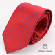 Corbata roja con topos azules
