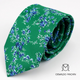 Corbata verde con estampado floral