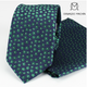 Pack corbata y pañuelo azul marino con estampado floral verde