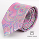 Corbata rosa con estampado floral