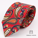 Corbata roja con estampado de cachemir