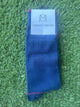 Calcetines de Algodón Oswaldo Machín – Azul Marino con Topos Verde Abeto