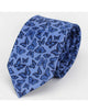 CORBATA AZUL CON ESTAMPADO DE MARIPOSA
