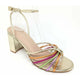 Sandalias Fiesta Tacón Cómodo Tiritas Multicolor