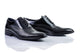 Zapato Charol Negro Picotado Puntera Redonda
