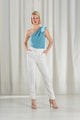 Pantalón de Tweed Tiro Alto Elegante