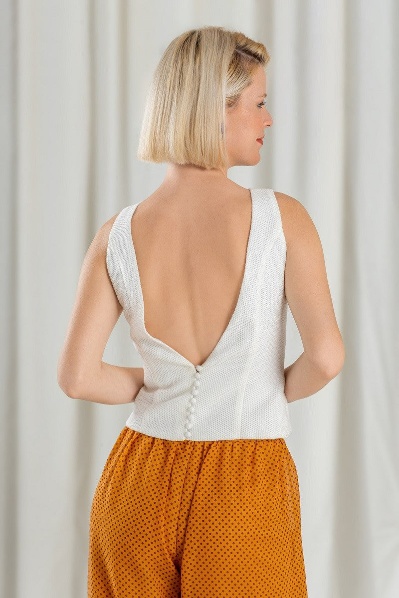 Blusa de Piqué Blanco