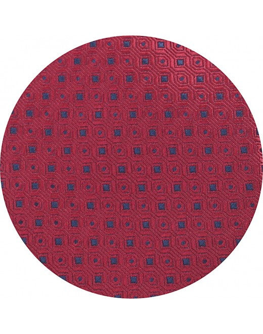Corbata Rojo Oscuro Patrón Geométrico