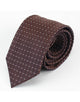 Corbata Marrón Patrón Cuadrícula Geométrica