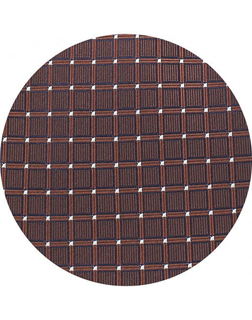 Corbata Marrón Patrón Cuadrícula Geométrica