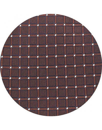 Corbata Marrón Patrón Cuadrícula Geométrica