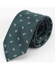 Corbata Verde Con Bordado de Coche
