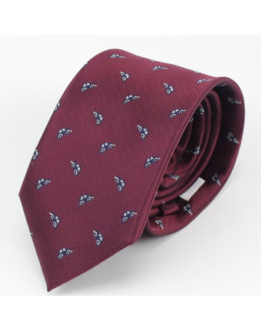 Corbata Burgundy con Bordado de Coche