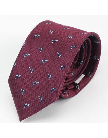 Corbata Burgundy con Bordado de Coche