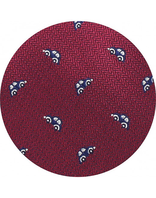 Corbata Burgundy con Bordado de Coche