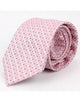 Corbata Rosa con Patrón Geométrico