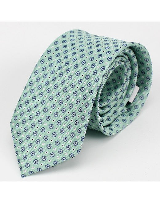 Corbata Aguamarina Clara con Diseño Geométrico