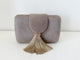 Bolso Antelina Beige con Borla