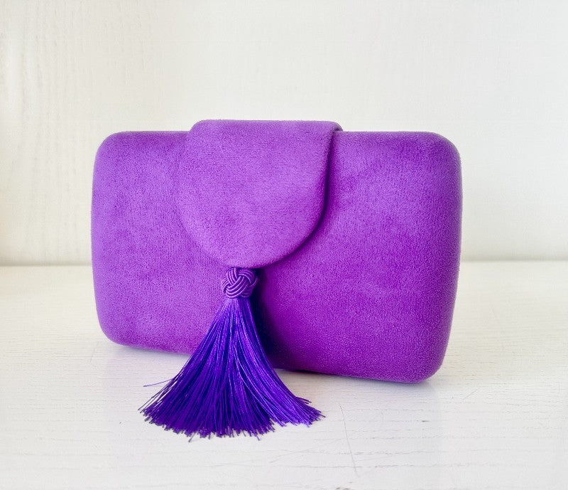 Bolso Antelina Violeta con Borla