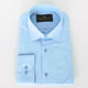 Camisa De Vestir Hombre Azul Clásica Con Puños Para Gemelos