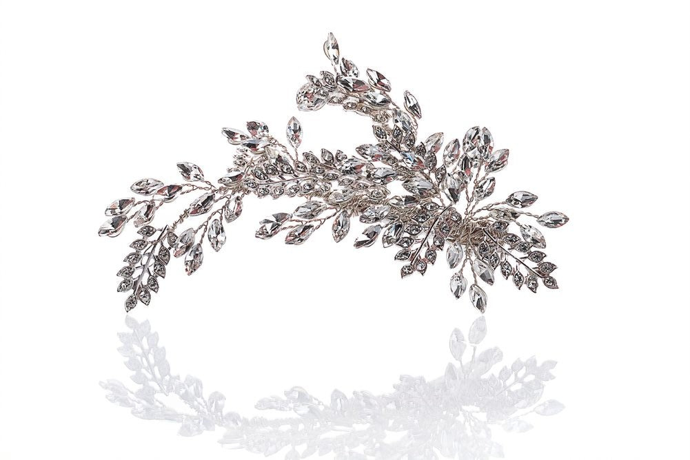 Peineta ramas de cristal