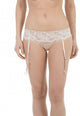 Culotte tanga de color piel combinado con marfil y detalles en transparencia y encaje