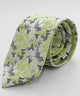 Corbata con estampado en flores verde lima