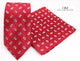 Pack corbata y pañuelo rojo con estampado gotas