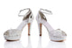 Sandalia tobillera glitter marfil