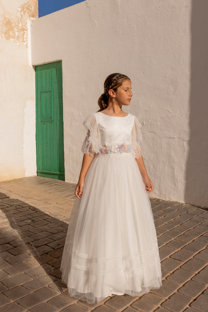 INÉS | Vestido de comunión con encaje Chantilly