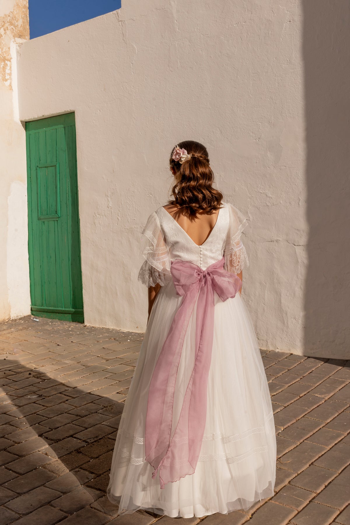 INÉS | Vestido de comunión con encaje Chantilly