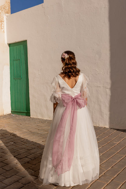 INÉS | Vestido de comunión con encaje Chantilly