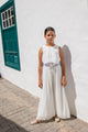 ISLA | Mono de Comunión de Gasa Plisada con Pantalón